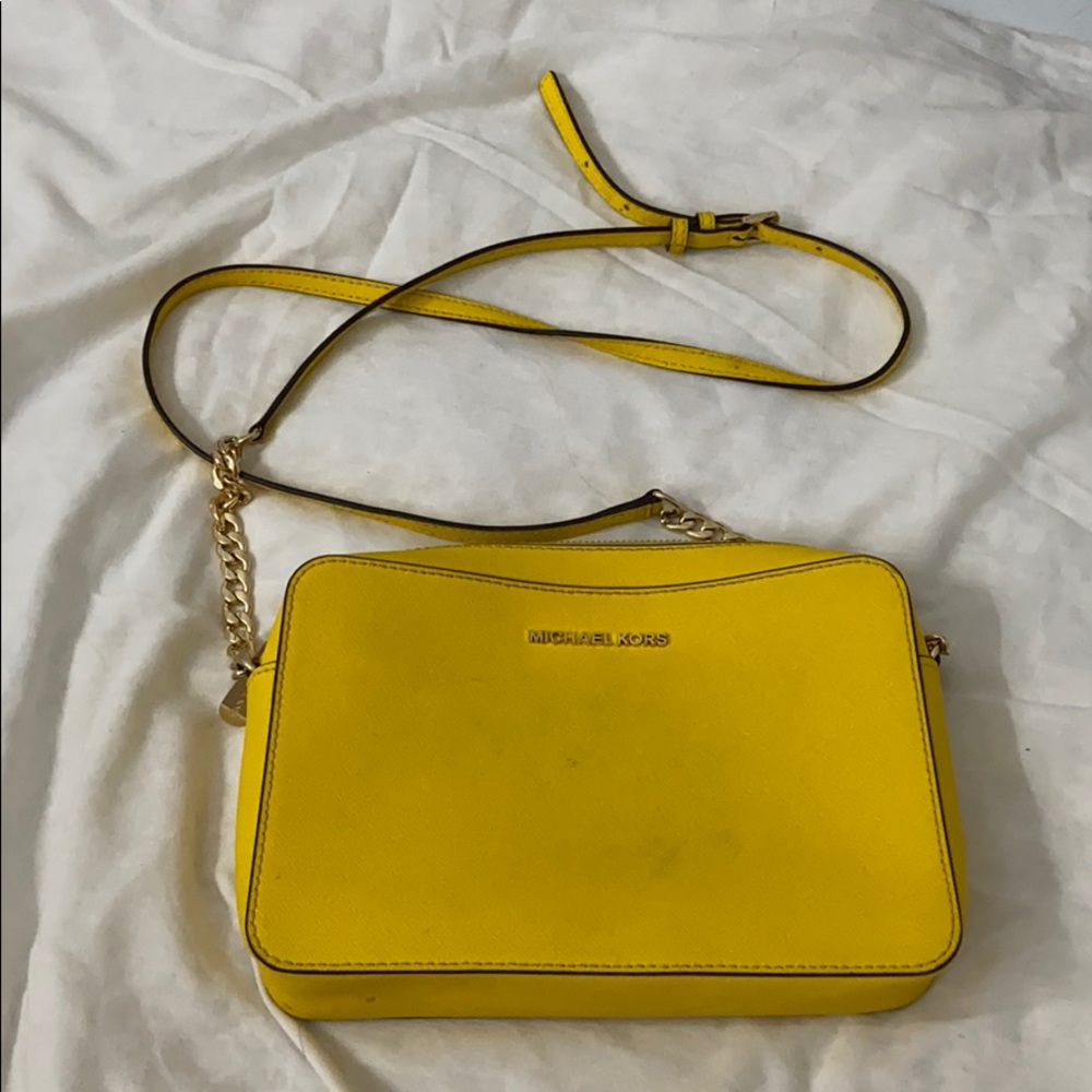 yellow michael kors bag